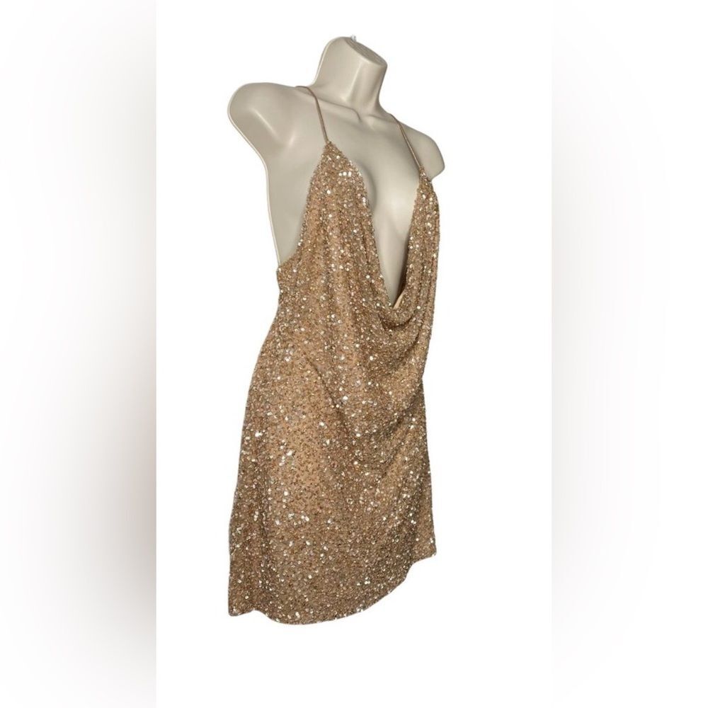 RETROFETE X REVOLVE MICH SEQUIN WOMEN'S DRESS NUDE L - Picture 9 of 16